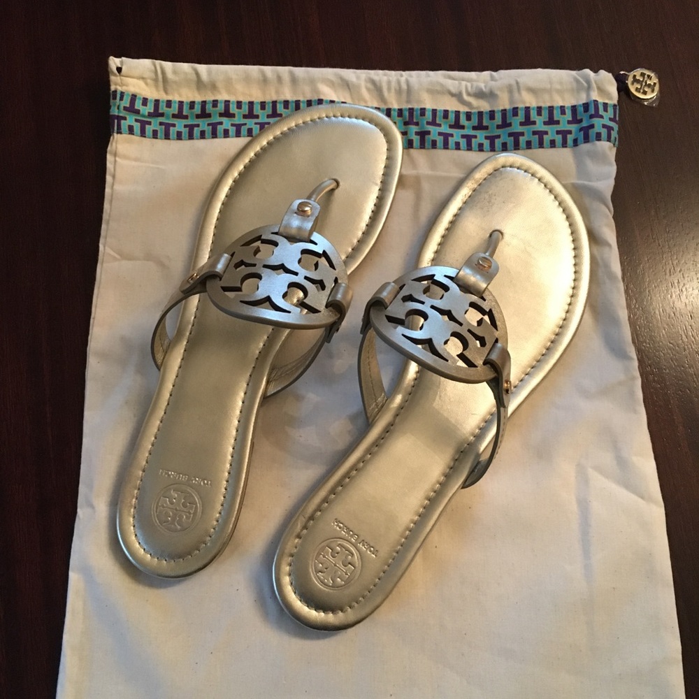 Tory Burch Miller Sandal-Gold-Size 12
